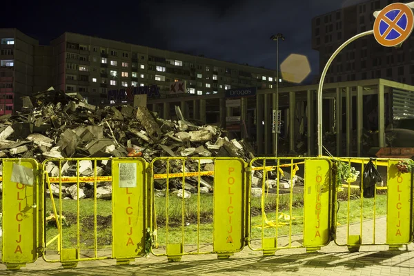 El techo del supermercado se derrumbó en Riga, Letonia, Europa —  Fotos de Stock