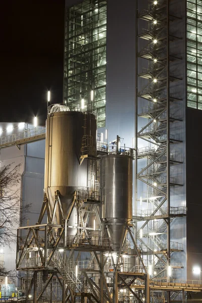 Power plant by night — Stock Photo, Image