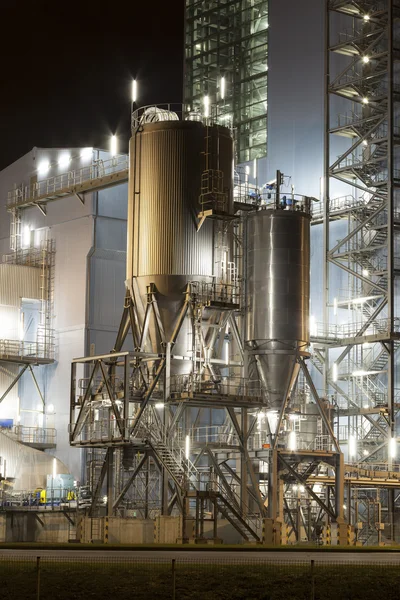 Power plant by night — Stock Photo, Image