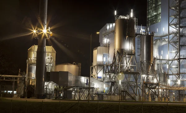 Power plant by night — Stock Photo, Image
