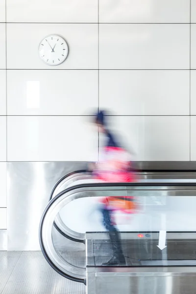 Walking person on walkway — Stock Photo, Image