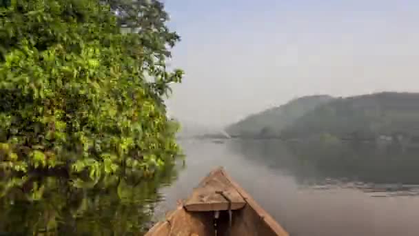在非洲的独木舟旅行 — 图库视频影像
