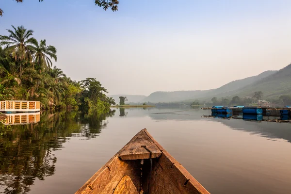 Canoe ride in Africa — Stock Photo, Image