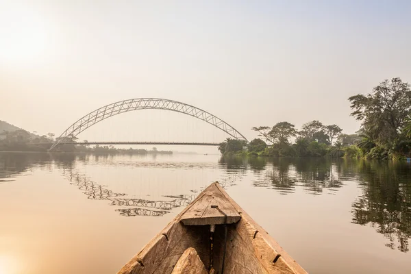 Canoe ride in Africa — Stock Photo, Image