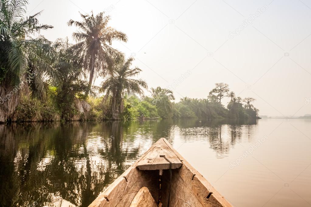 Canoe ride in Africa