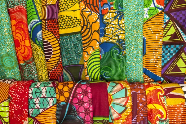 African fabrics from Ghana, West Africa — Stock Photo, Image