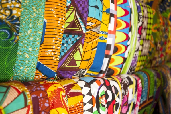 African fabrics from Ghana, West Africa — Stock Photo, Image