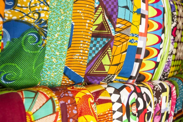 African fabrics from Ghana, West Africa — Stock Photo, Image