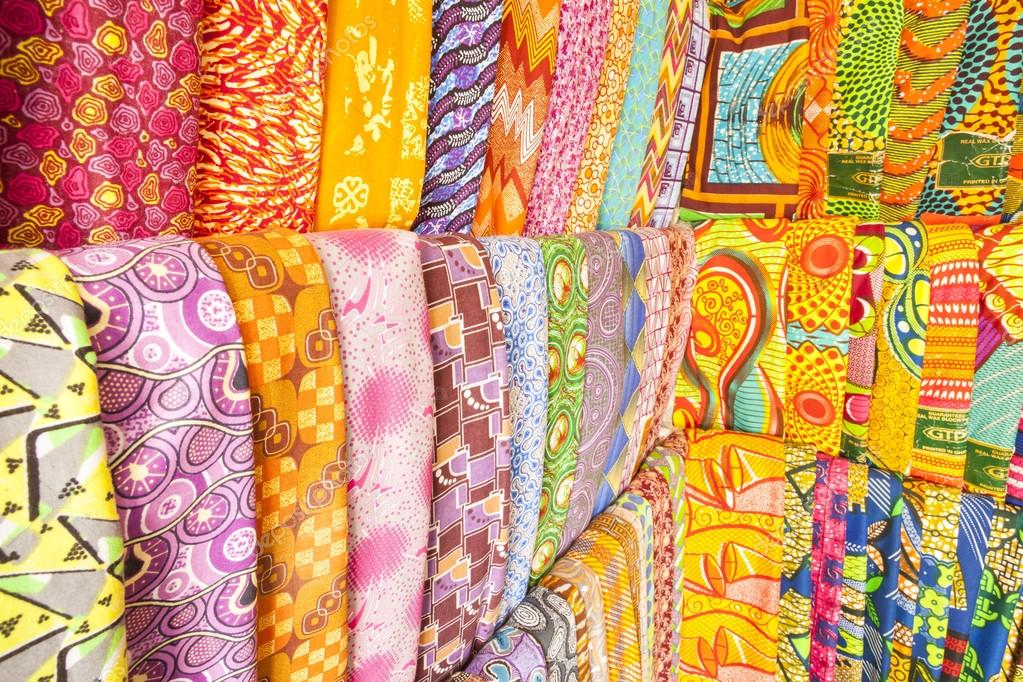 African fabrics from Ghana, West Africa Stock Photo by ©Sopotniccy 43377359