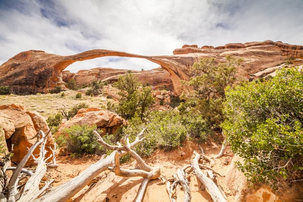 Największy łuk krajobrazowy w Parku Narodowego arches, utah — Zdjęcie stockowe