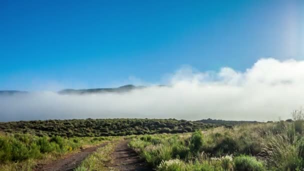 Nubes en movimiento en montañas — Vídeo de stock