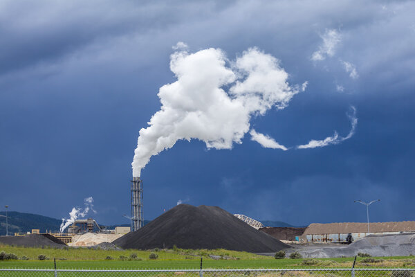 Fuming chimney of a factory