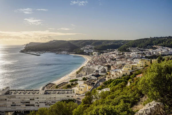 Beautiful Cityscape Sesimbra Atlantic Ocean Setubal District Portugal — Stock fotografie