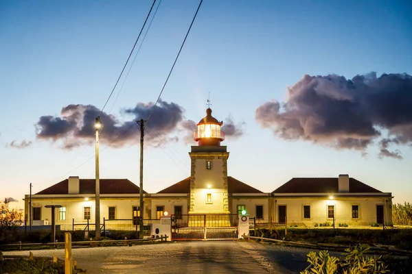 Lighthouse Sardao Cape Next Vila Nova Milfontes Alentejo Portugal — Stok fotoğraf