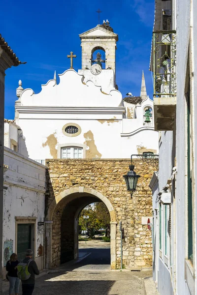 Entrada Más Famosa Casco Antiguo Faro Llamado Arco Vila Algarve —  Fotos de Stock