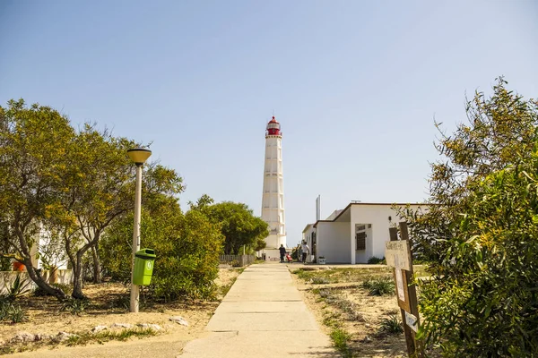 Arkitektur Och Fyr Farol Island Faro District Algarve Portugal — Stockfoto