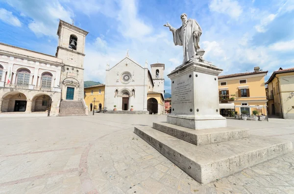 Piazza san benedetto içinde norcia, umbria, İtalya Telifsiz Stok Imajlar