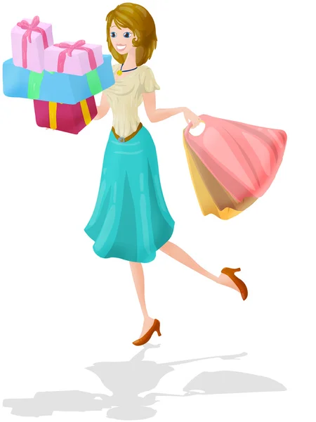 Shopping woman — Stock Photo, Image