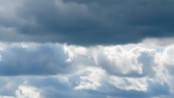 Białe Chmury Niebie Okno Samolotu Widok Czasu Chmury Lapse Błękitne — Wideo stockowe