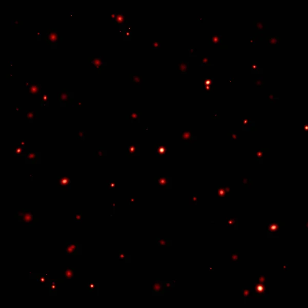 Λαμπερό Φωτεινό Κόκκινο Ember Αναζητούν Flurries Μαύρο Φόντο — Φωτογραφία Αρχείου
