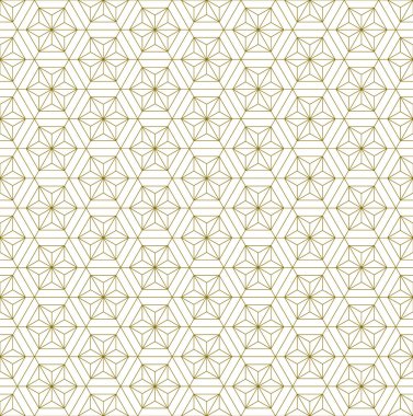 Geleneksel Japon gemisi Kumiko Zaiku 'nun elementlerine dayanan kusursuz bir desen. Kahverengi ince çizgiler.