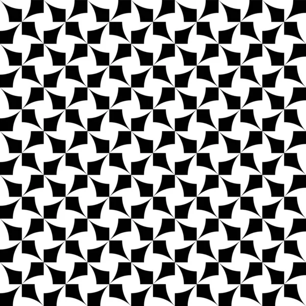 Geleneksel Slami Süslemelere Dayanan Geometrik Pürüzsüz Desen Siyah Beyaz — Stok Vektör