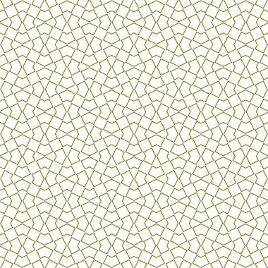 Geleneksel İslami sanat eserine dayanan kusursuz geometrik süs. Kahverengi renk... kumaş, tekstil, kapak, ambalaj kağıdı, arka plan için harika tasarım..