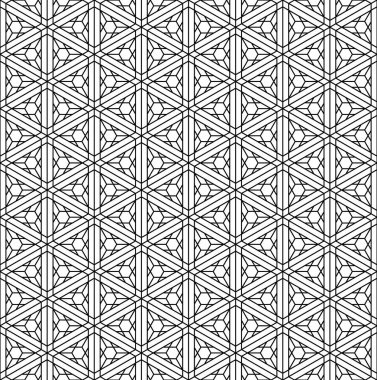 Japon pürüzsüz Kumiko deseni siyah beyaz. İnce çizgiler..