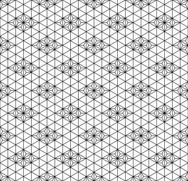 Japon kusursuz Kumiko deseni siyah.