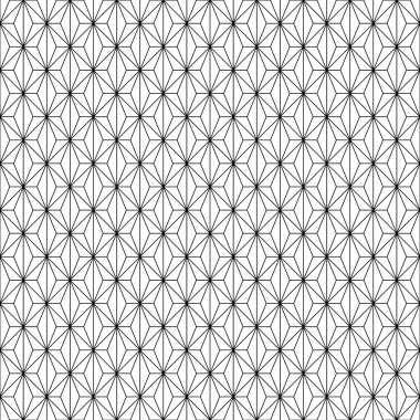 Japon kusursuz Kumiko deseni siyah.