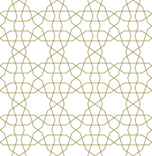 Decorazione Geometrica Senza Cuciture Basata Sull Arte Islamica Tradizionale Linee — Vettoriale Stock