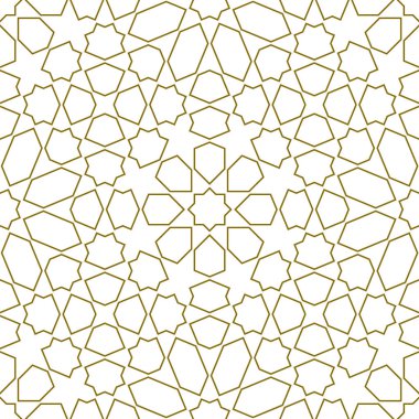 Kusursuz geometrik süs. Kahverengi çizgiler. Arapça motiften uyarlanmıştır .