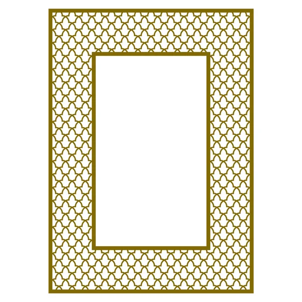 飾り付きの装飾的な長方形のフレーム — ストックベクタ
