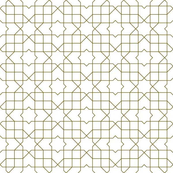 Nahtlose Geometrische Ornamente Die Auf Traditioneller Islamischer Kunst Beruhen Braune — Stockvektor