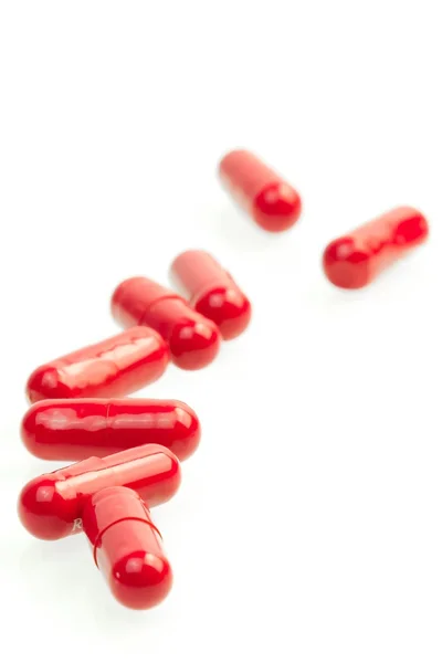 Pilules médicales rouges — Photo