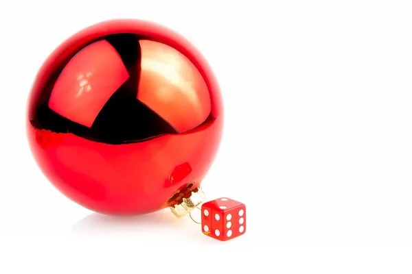 Dice christmas — Stock Photo, Image