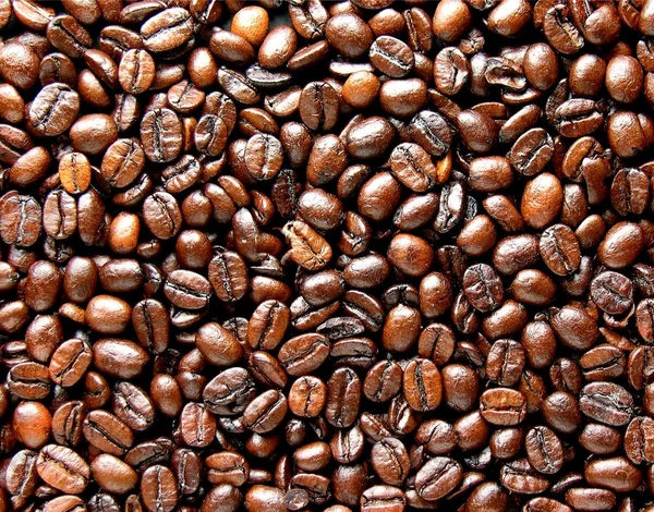 Close-up of the a lot of coffee beans — Stock Photo, Image