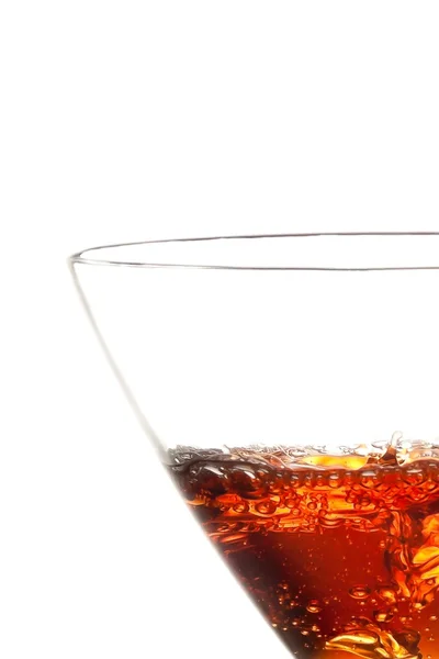 Half glas met rode cocktail — Stockfoto
