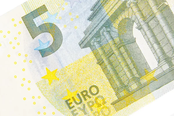 Nouveau recto de cinq billets en euros — Photo