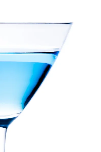 Half blue cocktail with space for text — Stock Photo, Image