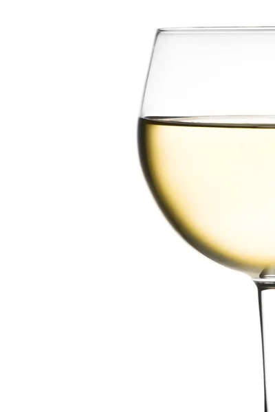 Půl sklenice bílého vína — Stock fotografie