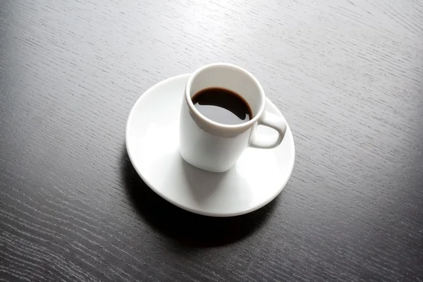 White cup with black coffee — Stock Photo, Image