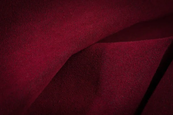 Terciopelo arrugado rojo oscuro — Foto de Stock