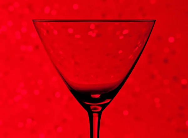 Silhouette di bicchiere da cocktail vuoto — Foto Stock