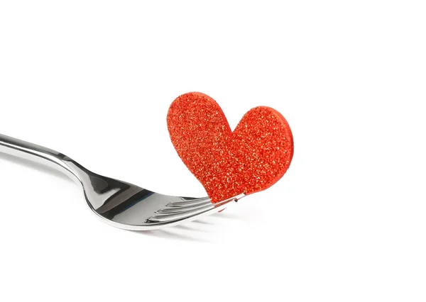 Restaurant series, valentine day dinner on white background — Stock Photo, Image