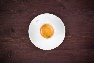 Kahve molası, İtalyan espresso kahve bir fincan görünümünü en iyi zaman