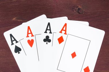 Poker kartları, poker oyunu texas kavramını Aslar 