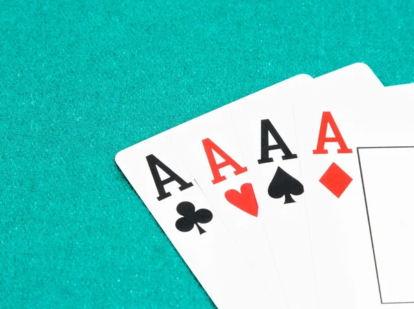 Poker aces tarjetas, concepto de juego de póquer — Foto de Stock