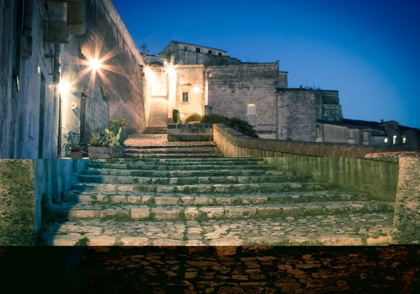 Sassi şehri Matera İtalya tarihi merkez — Stok fotoğraf