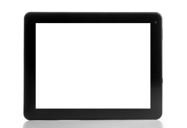 Beyaz arka plan üzerinde izole dijital tablet pc 